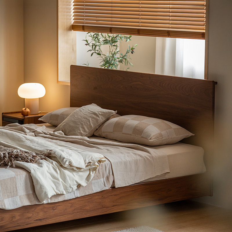 Woody Prime Walnut ウォールナット材 木製フローティングベッド