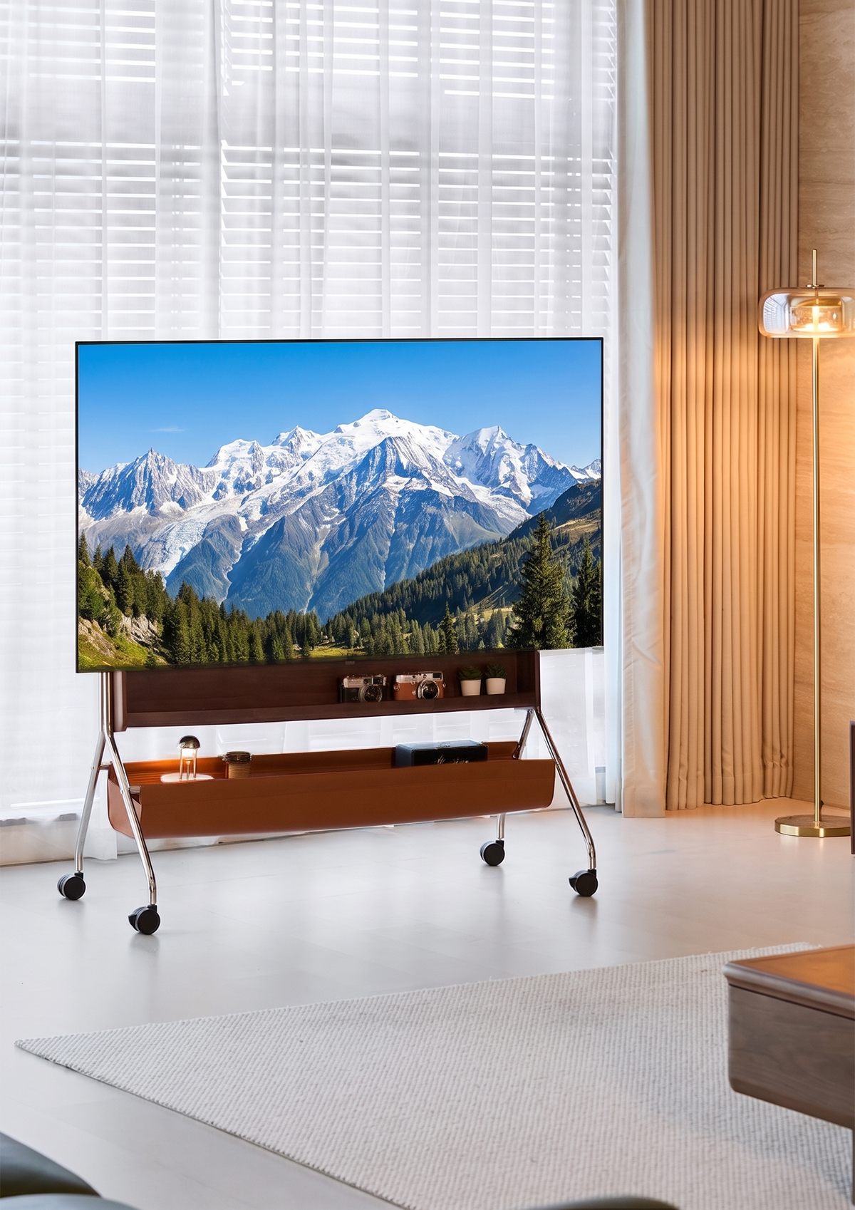 Woody Prime Walnut レトロモダンテレビスタンド｜40～75インチ対応