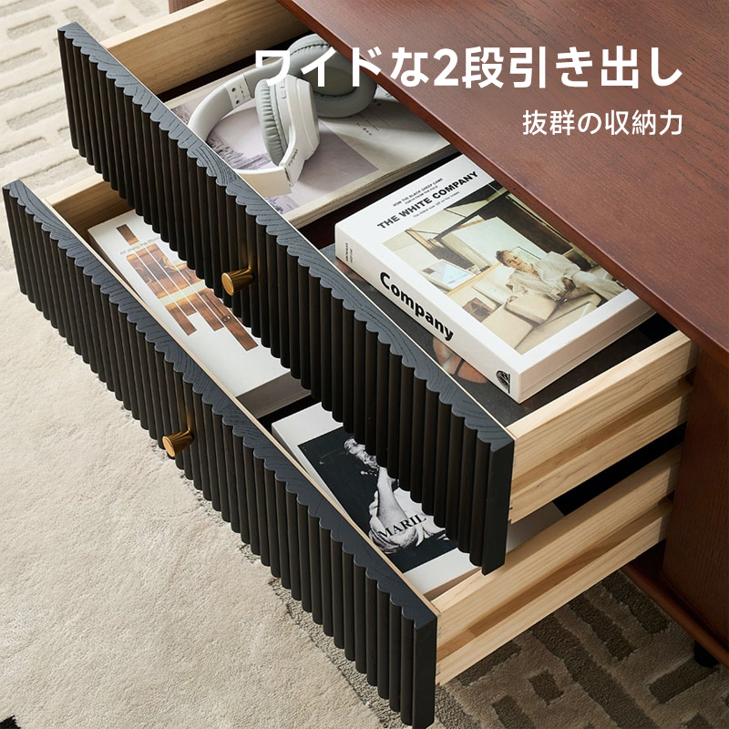 天然木のレトロ調ローテーブル