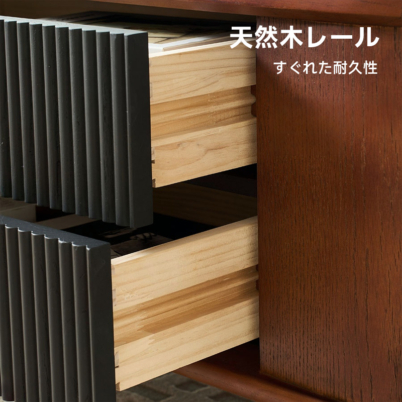 天然木のレトロ調ローテーブル