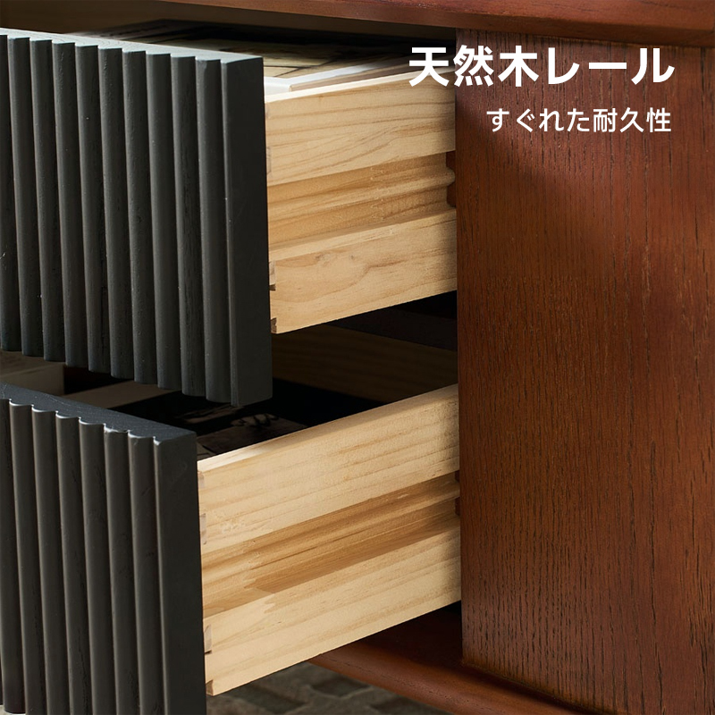 天然木のレトロ調ローテーブル