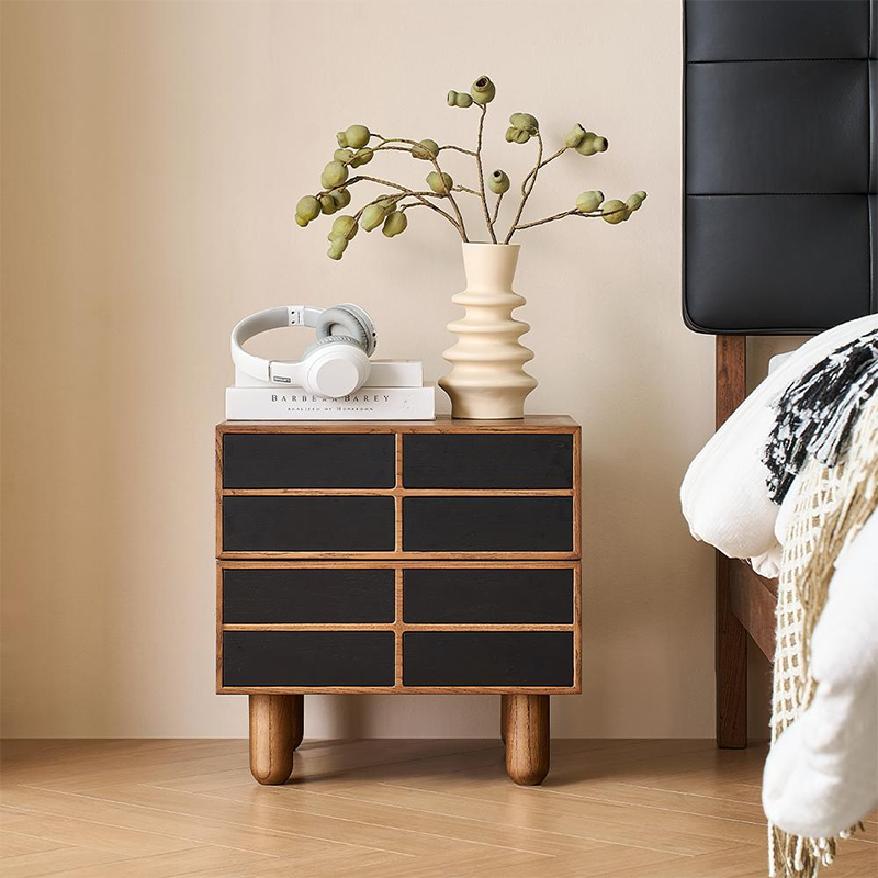 古家具ビンテージ品◾️オーク材突板 引き出し5杯 整理棚 収納棚 木製