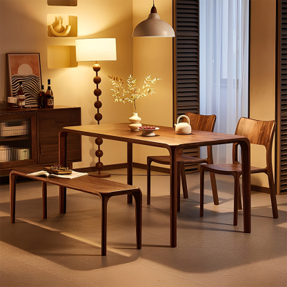 ブラックウォールナット材ダイニングベンチ