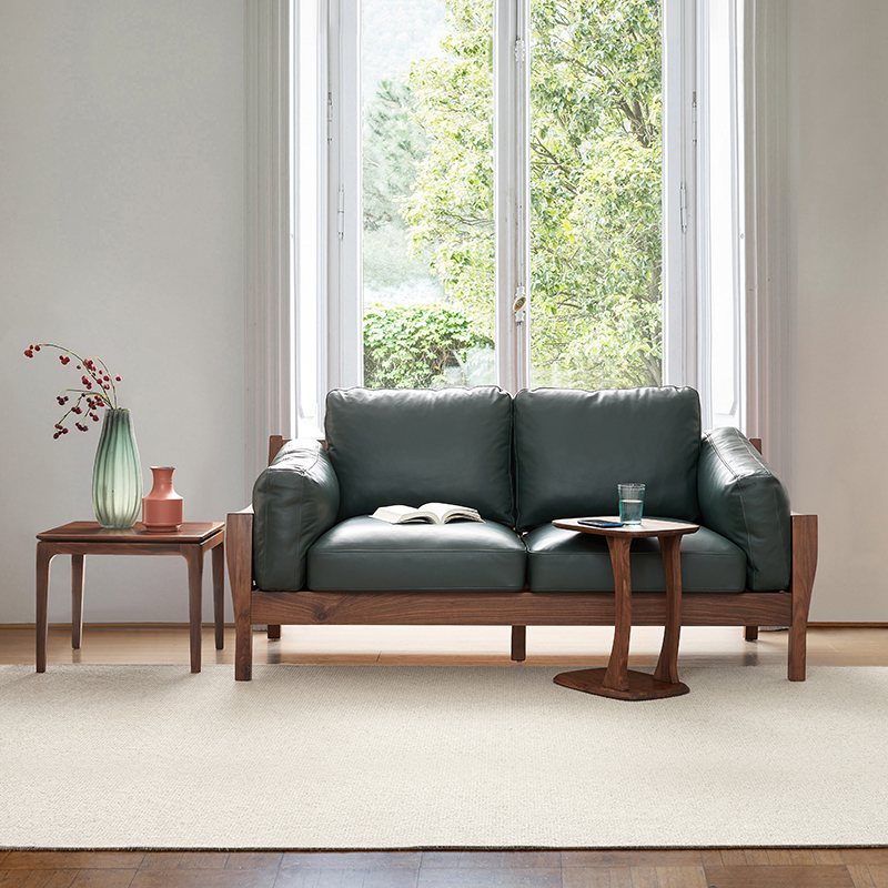 ブラックウォールナット材イタリアンサイドテーブル