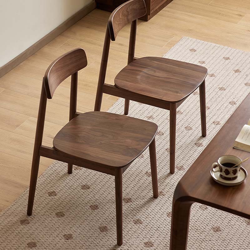 ブラックウォールナット材レトロダイニングチェア