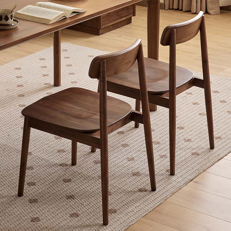 ブラックウォールナット材レトロダイニングチェア