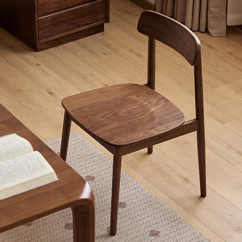 ブラックウォールナット材レトロダイニングチェア