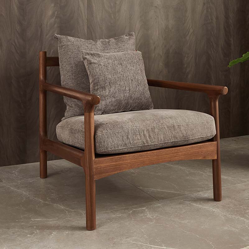 ブラックウォールナット材イタリアンソファチェア