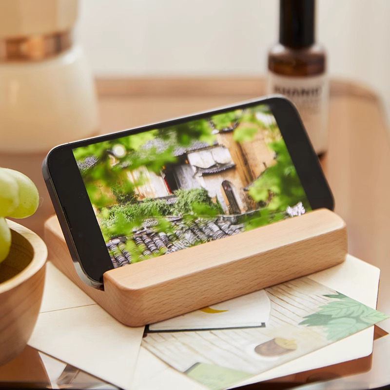 ブナ材スマホスタンド
