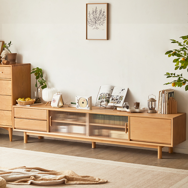 ナチュラルブナ材テレビボード