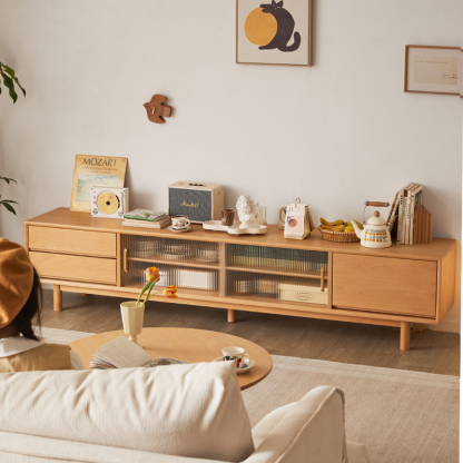 ナチュラルブナ材テレビボード