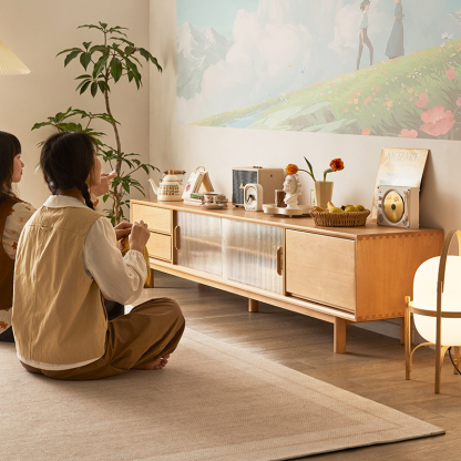 ナチュラルブナ材テレビボード