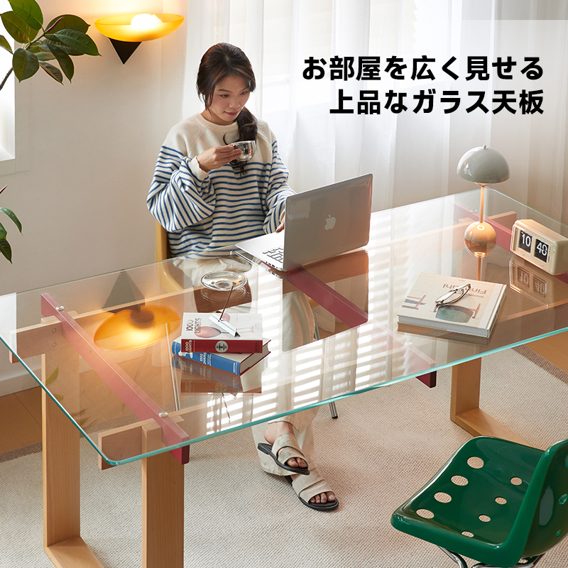 【JR塚本引取り限定】ガラスと木製の長方形テーブル センターテーブル 木製 ガラス 長方形テーブル 応接テーブル 棚付きテーブル 木製テーブル ガラステーブル 机 ローテーブル ソファーテーブル  てーぶる 硝子 ホワイト ブラック 黒 白 リビング おしゃれ モダン 組立品⁄完成品が選べる | インテリア・雑貨の通販　かぐ日和