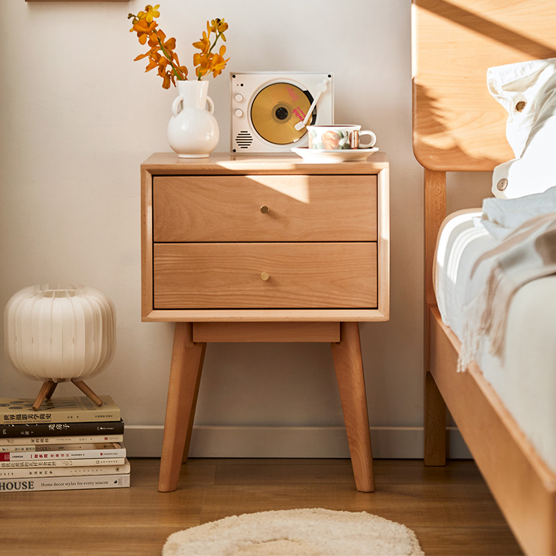 レトロデザイン木製ナイトキャビネット