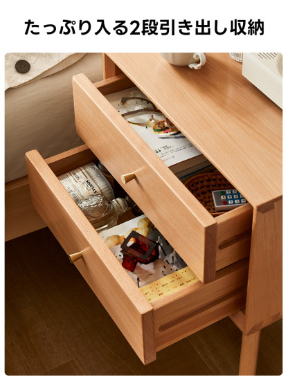 レトロデザイン木製ナイトキャビネット