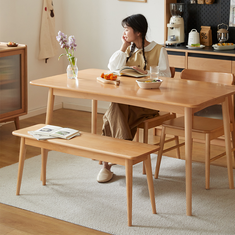 ブナ材ナチュラルテイストダイニングベンチ