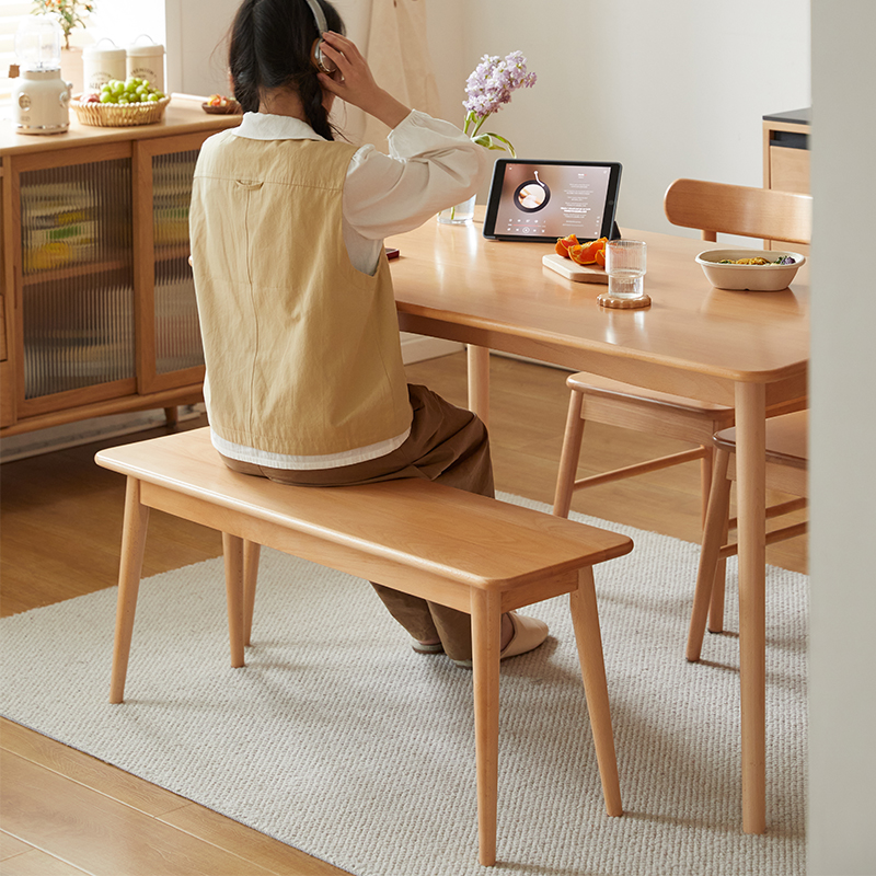 ブナ材ナチュラルテイストダイニングベンチ