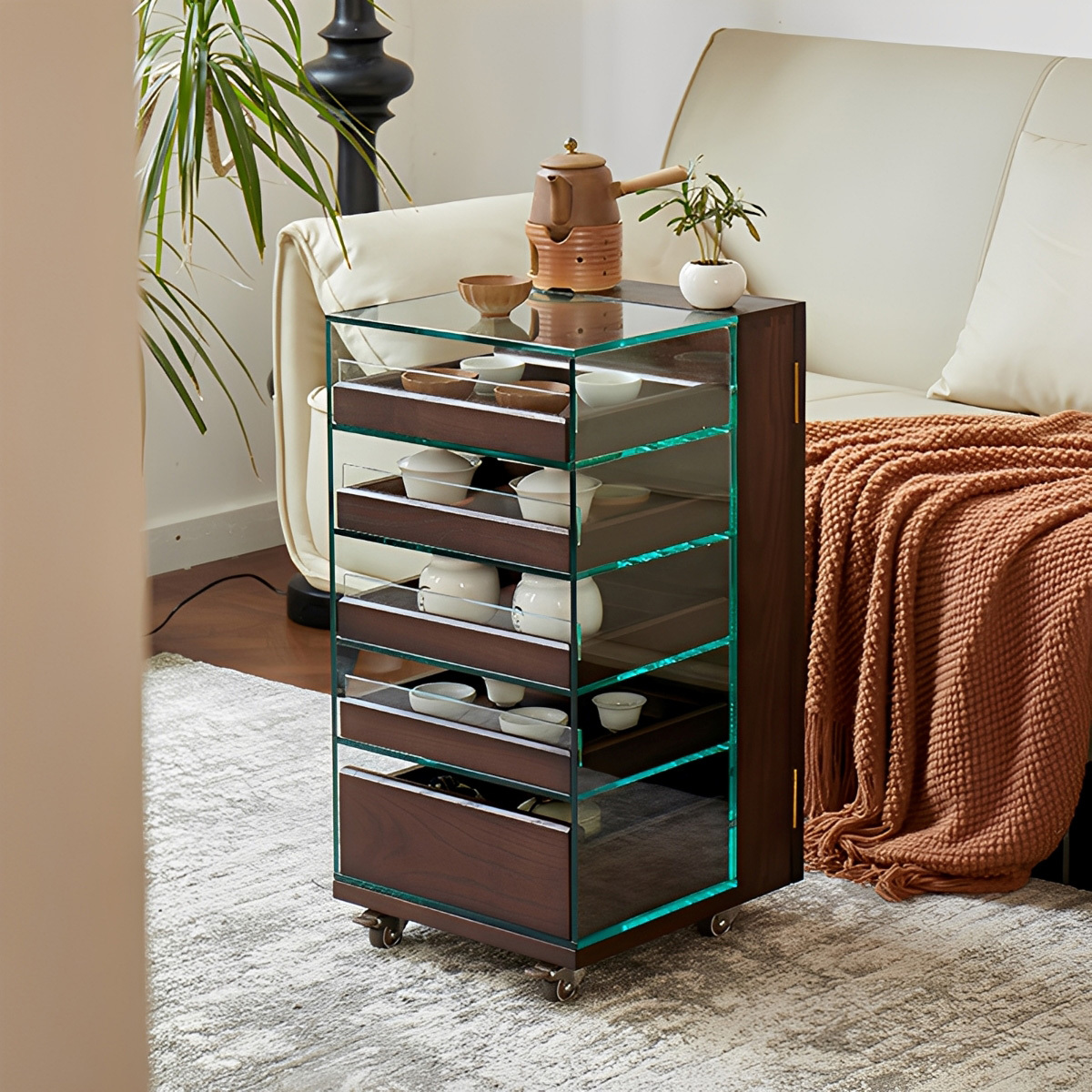 天然木ガラスキャビネット – CAGUUU