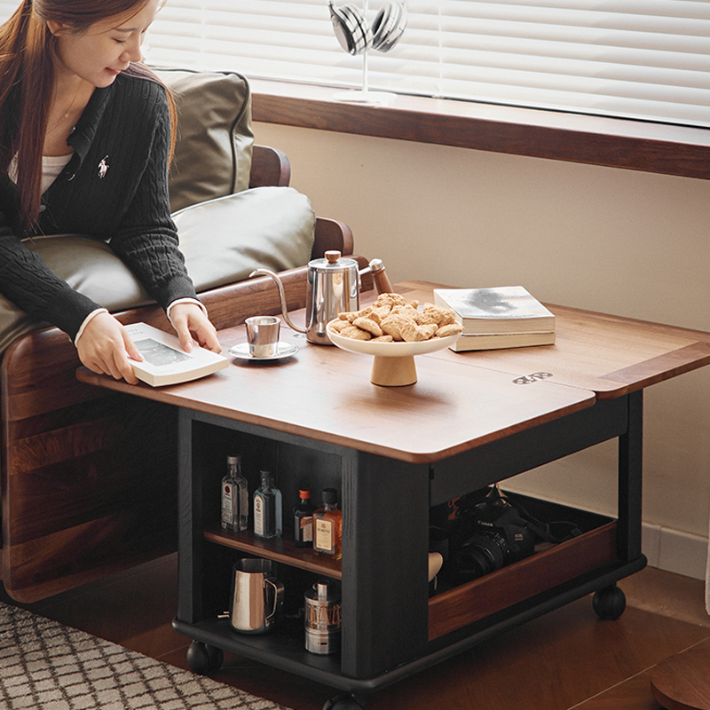 キャビネット付きキャリーローテーブル