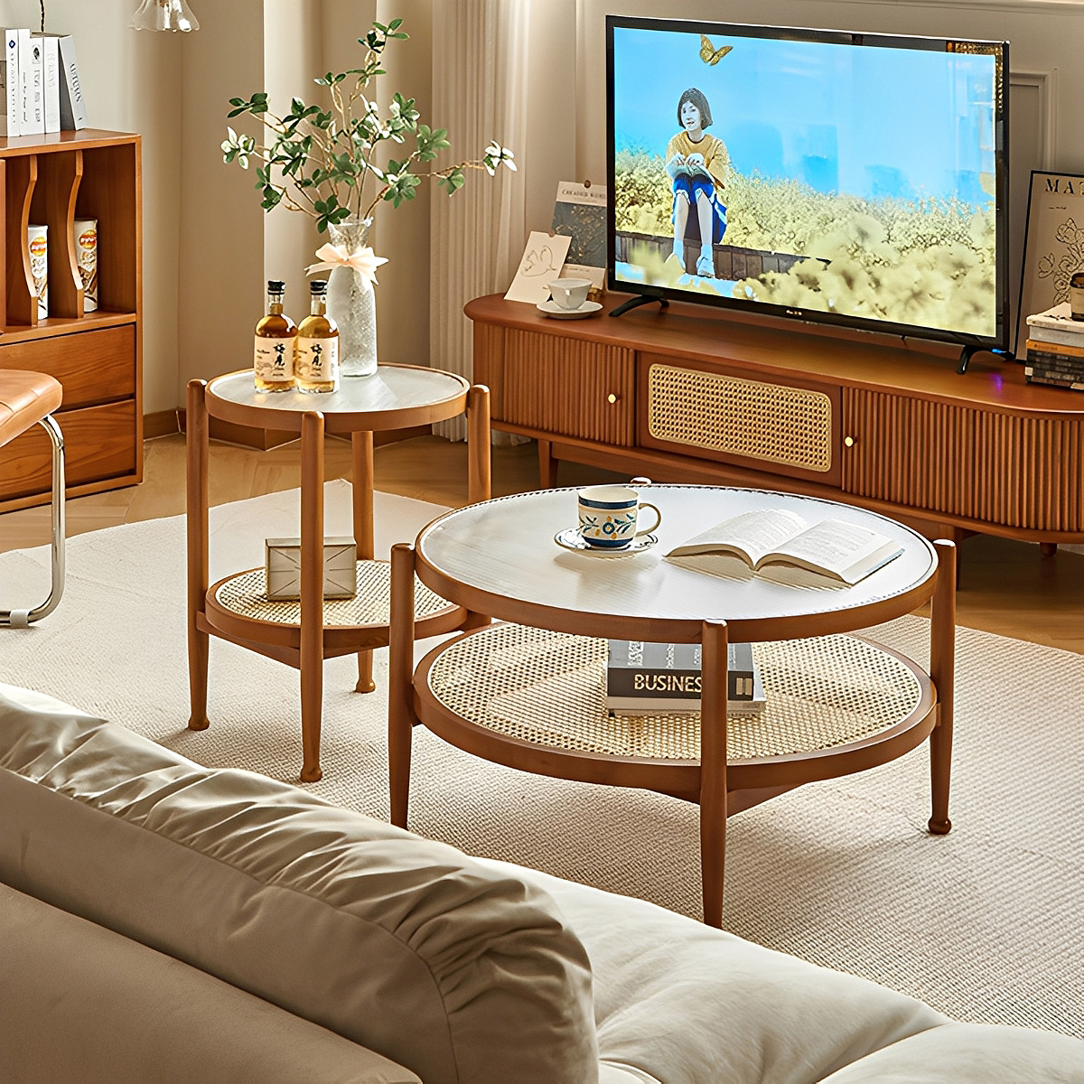 ロープ編 テーブル アジアン ガラステーブル ラタン ローテーブル テレビボード ロープ編 テーブル アジアン ガラステーブル ラタン ローテーブル