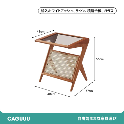 ラタン＆ウッドテーブル