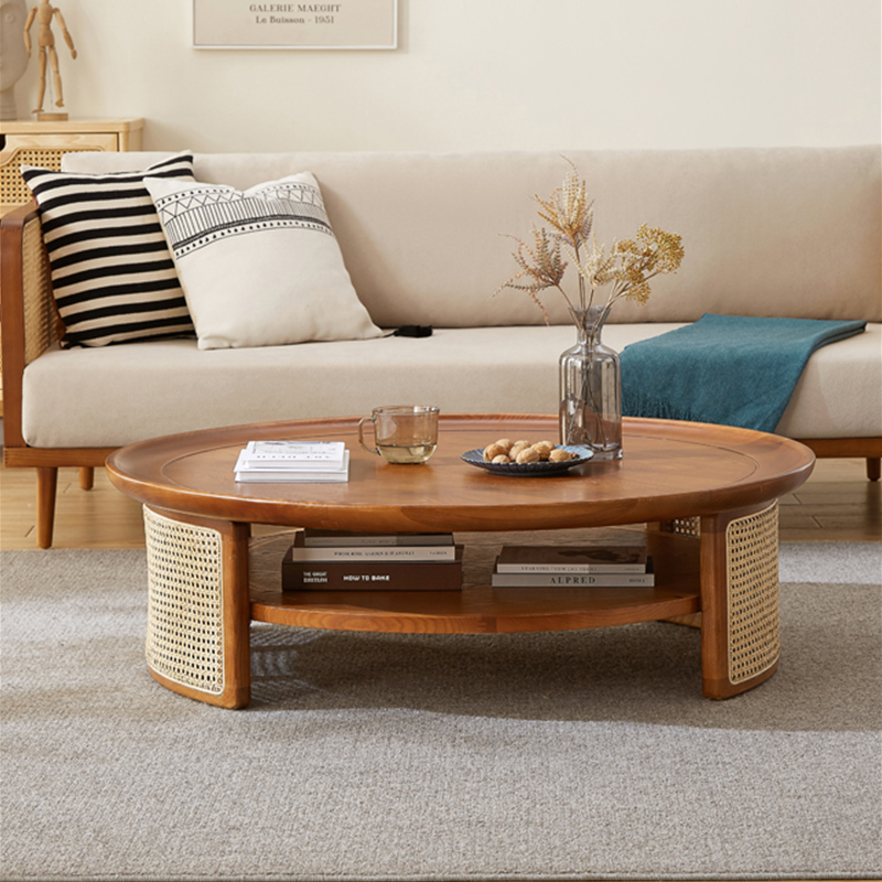 ビンテージ ラウンドコーヒーテーブル ラウンドセンターテーブル 剥離