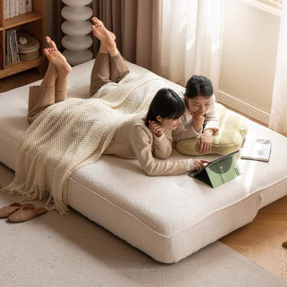 コンパクトブークレソファベッド | 高品質ブークレ×省スペースの