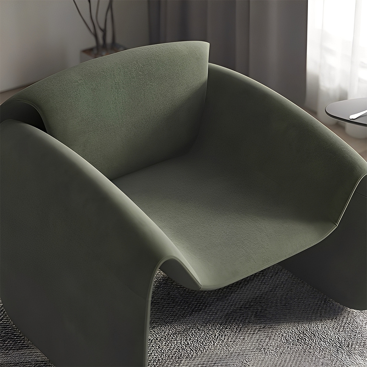 スエード調ラウンジチェア