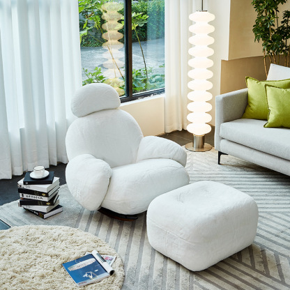 もこもこロッキングチェア | 高品質素材と人間工学設計で快適な座り