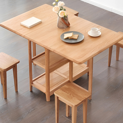 Woody Prime Oak コンパクトウッドテーブル｜シーンに合わせて使える