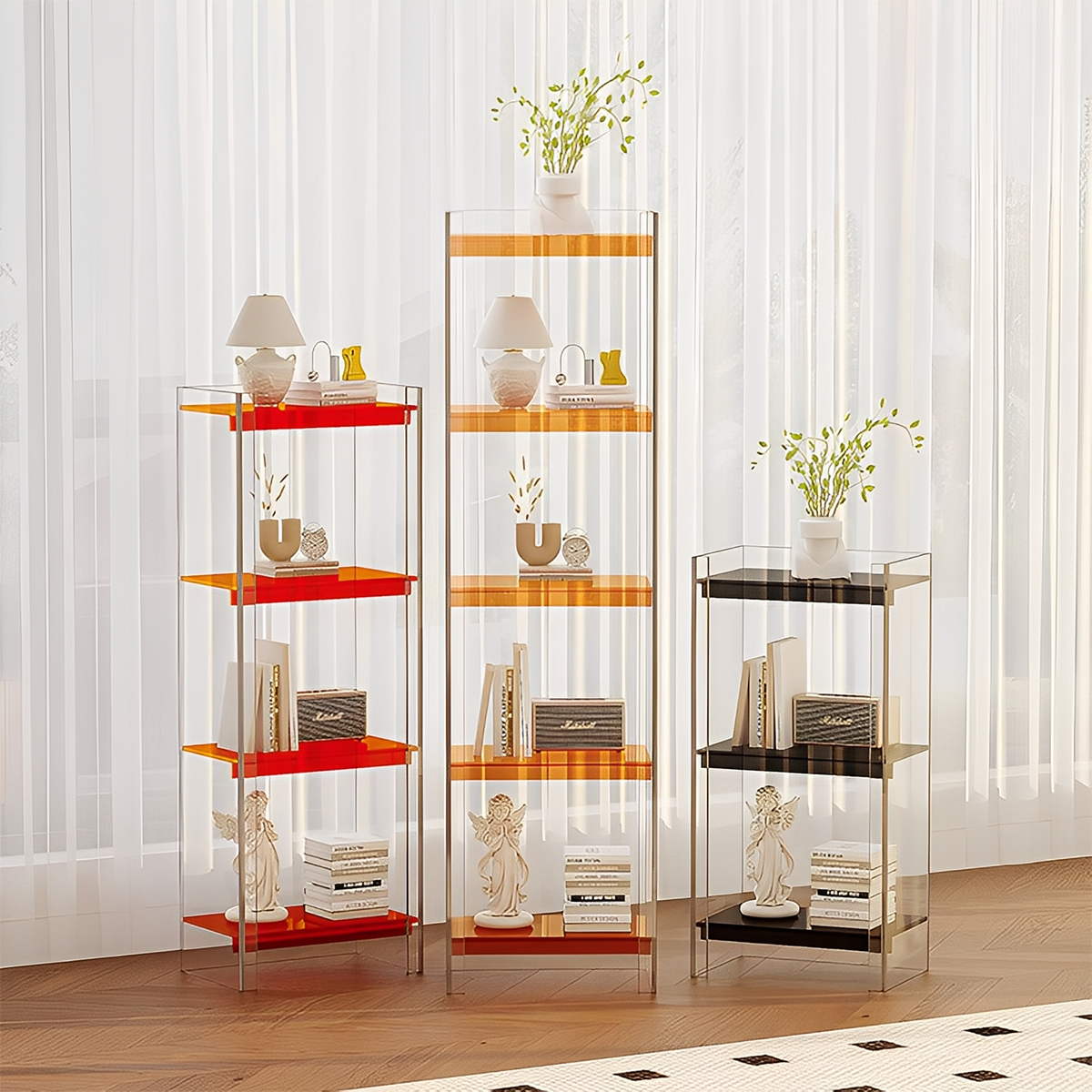 アクリル収納キャビネット | 選べるカラーとサイズ展開で空間に馴染む