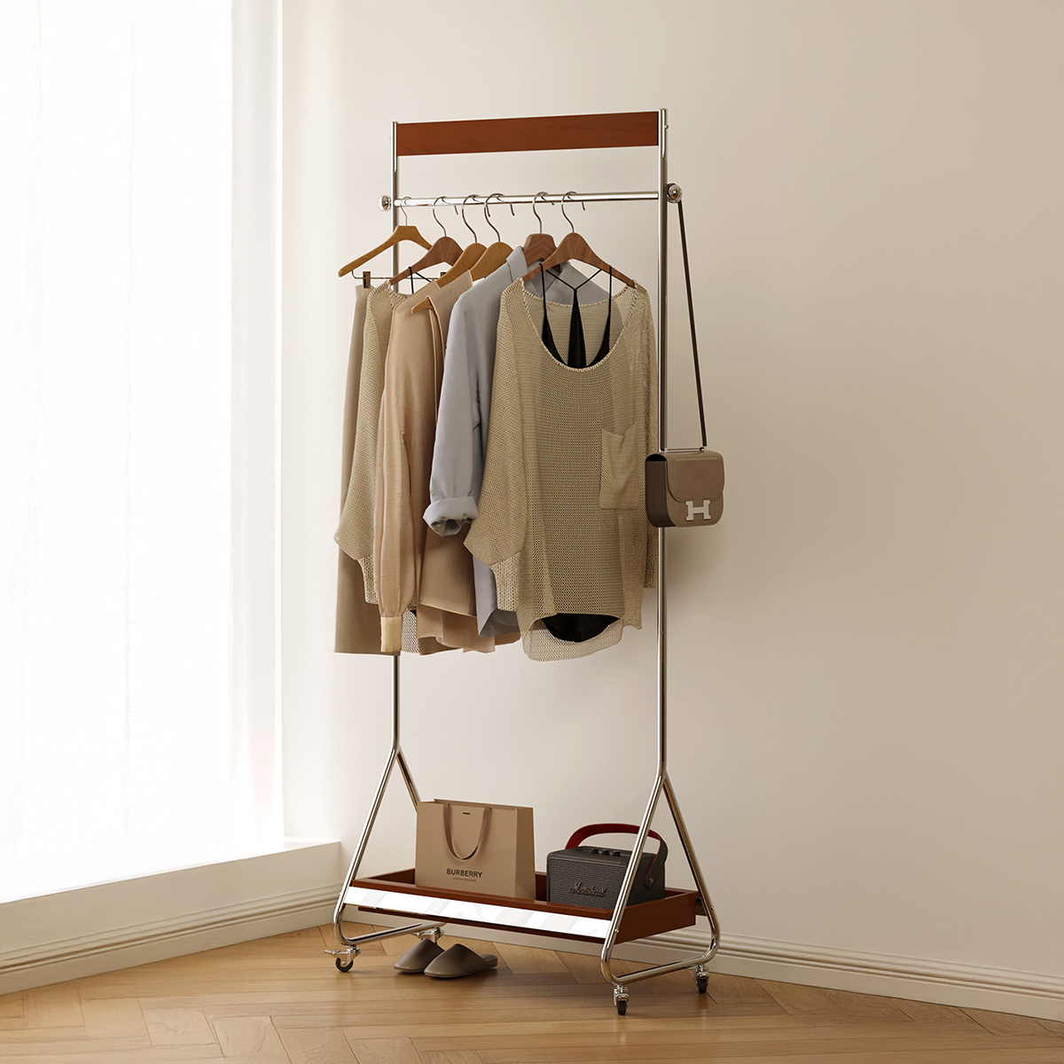 ウッドラインハンガーラック