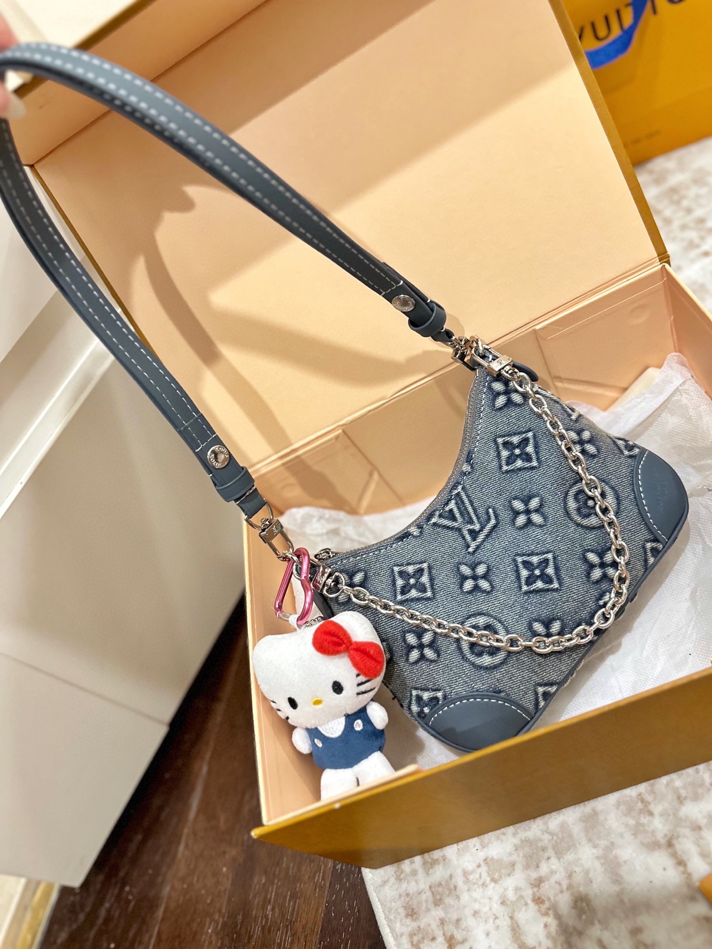 ルイ ヴィトン ( Louis Vuitton)デニム ショルダーバッグ 21cm