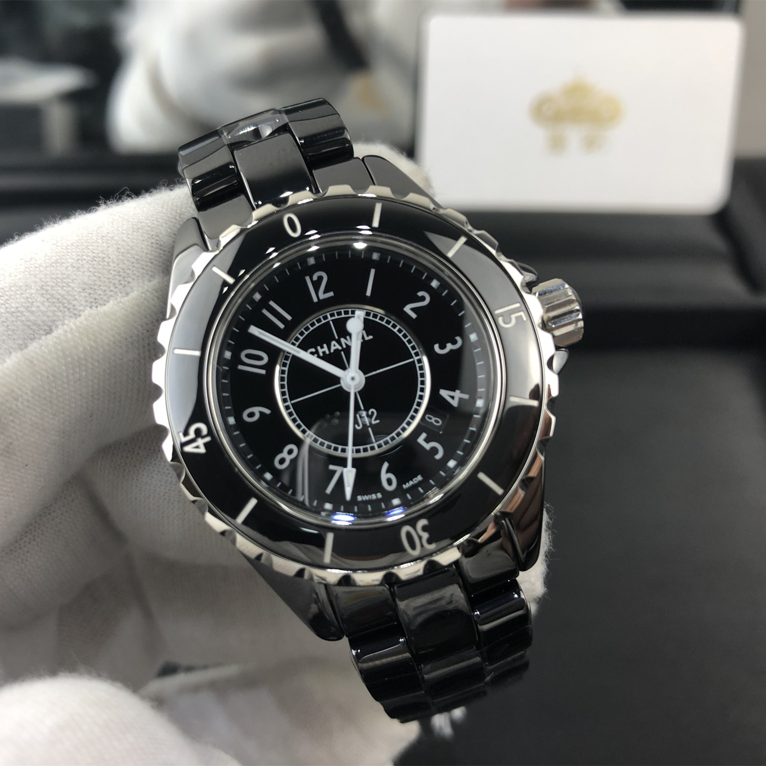シャネル(Chanel) セラミック J12 時計 黒 33mm