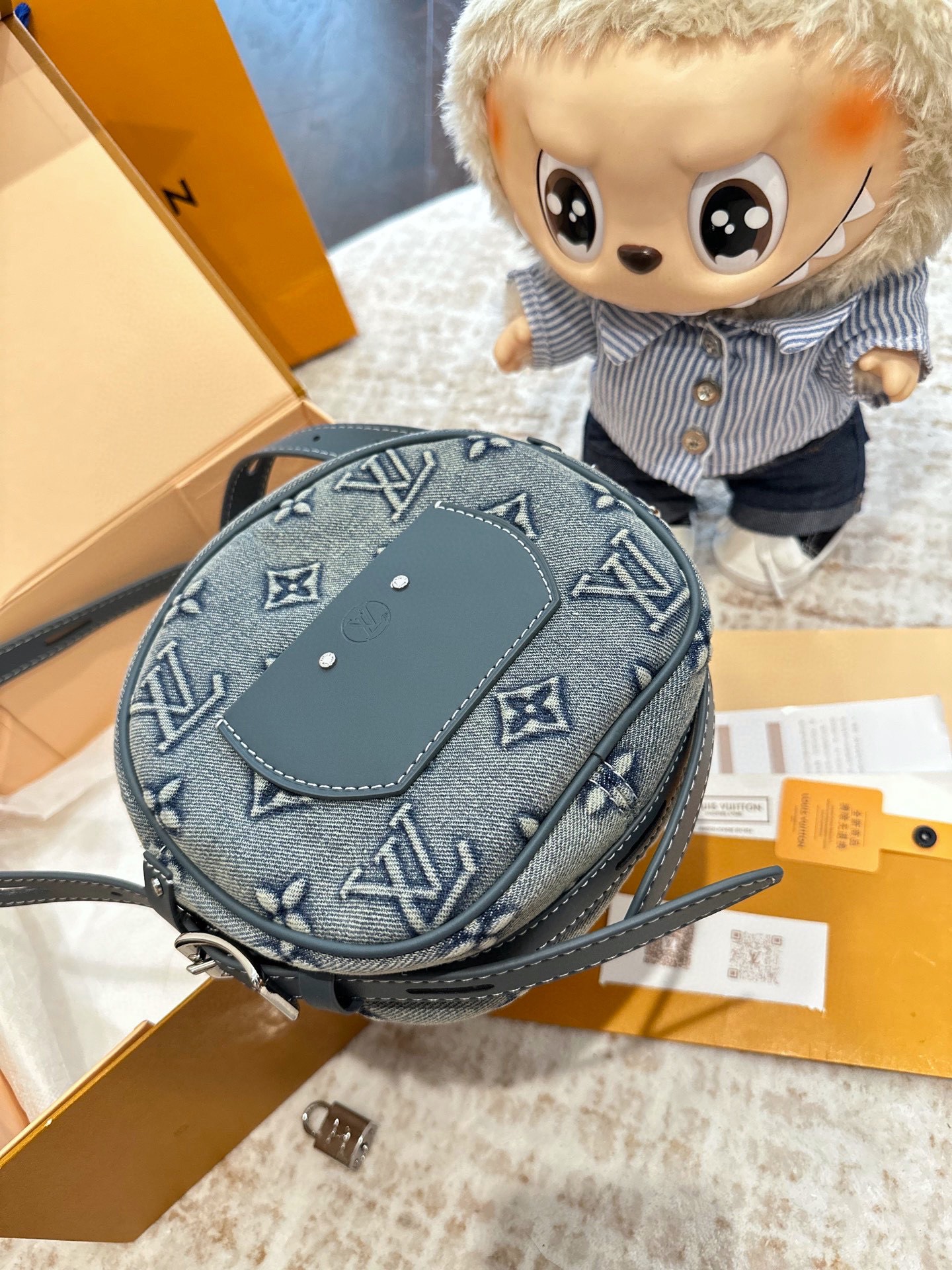 ルイ ヴィトン ( Louis Vuitton)デニム ショルダーバッグ 17cm