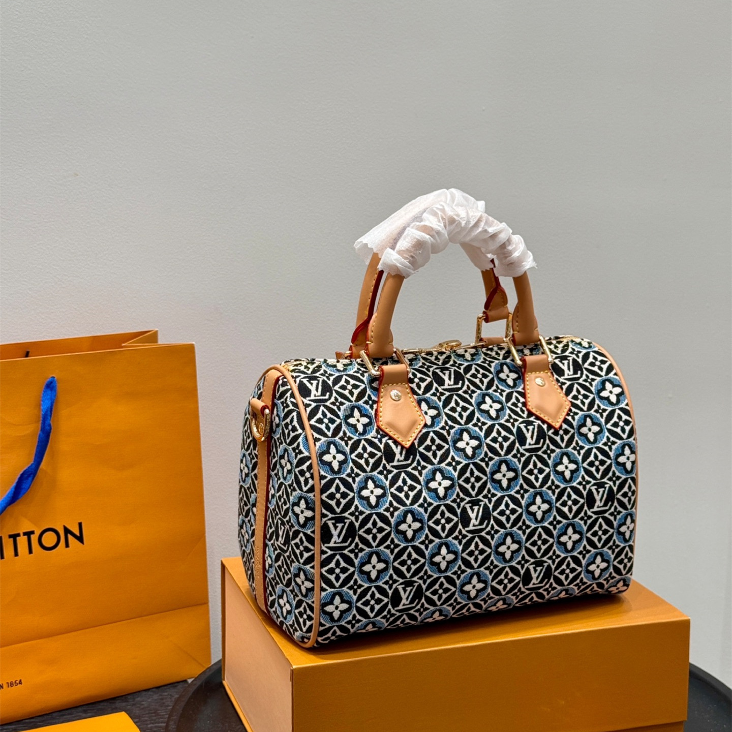 ルイ ヴィトン ( Louis Vuitton)デニム 手提げ バッグ 25cm
