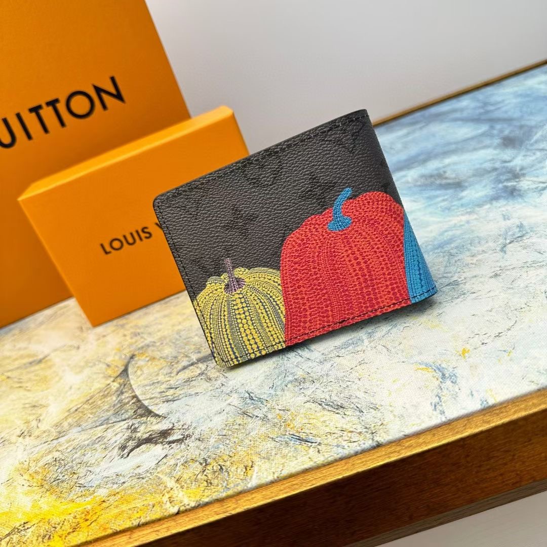 ルイ ヴィトン ( Louis Vuitton) x YK Slender 草間 彌生 財布 メンズ 二 つ折り 11 x 8.5 x 2cm