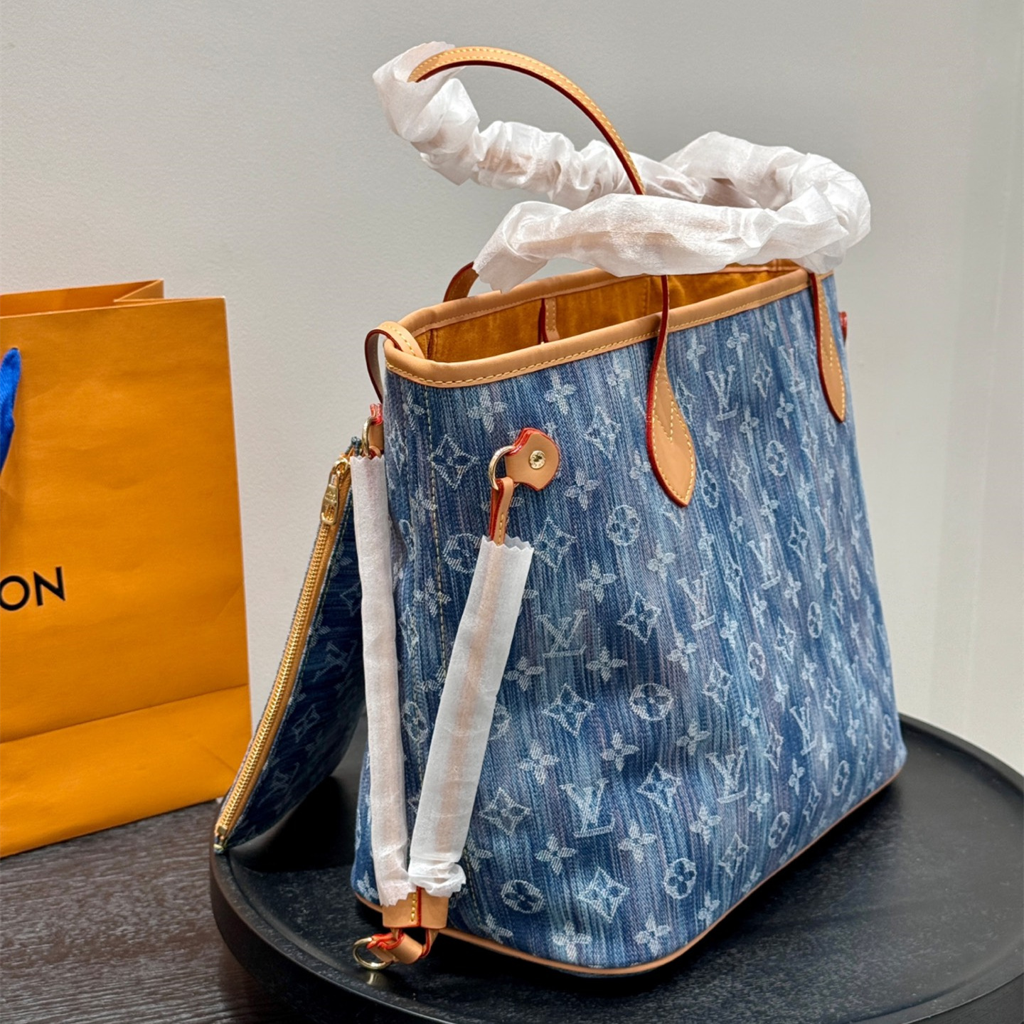 ルイ ヴィトン ( Louis Vuitton)デニム 手提げ バッグ 32cm