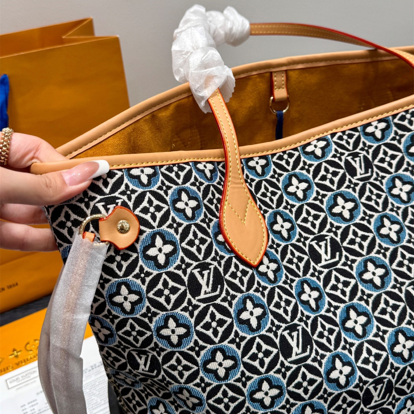 ルイ ヴィトン ( Louis Vuitton)デニム 手提げ バッグ 32cm