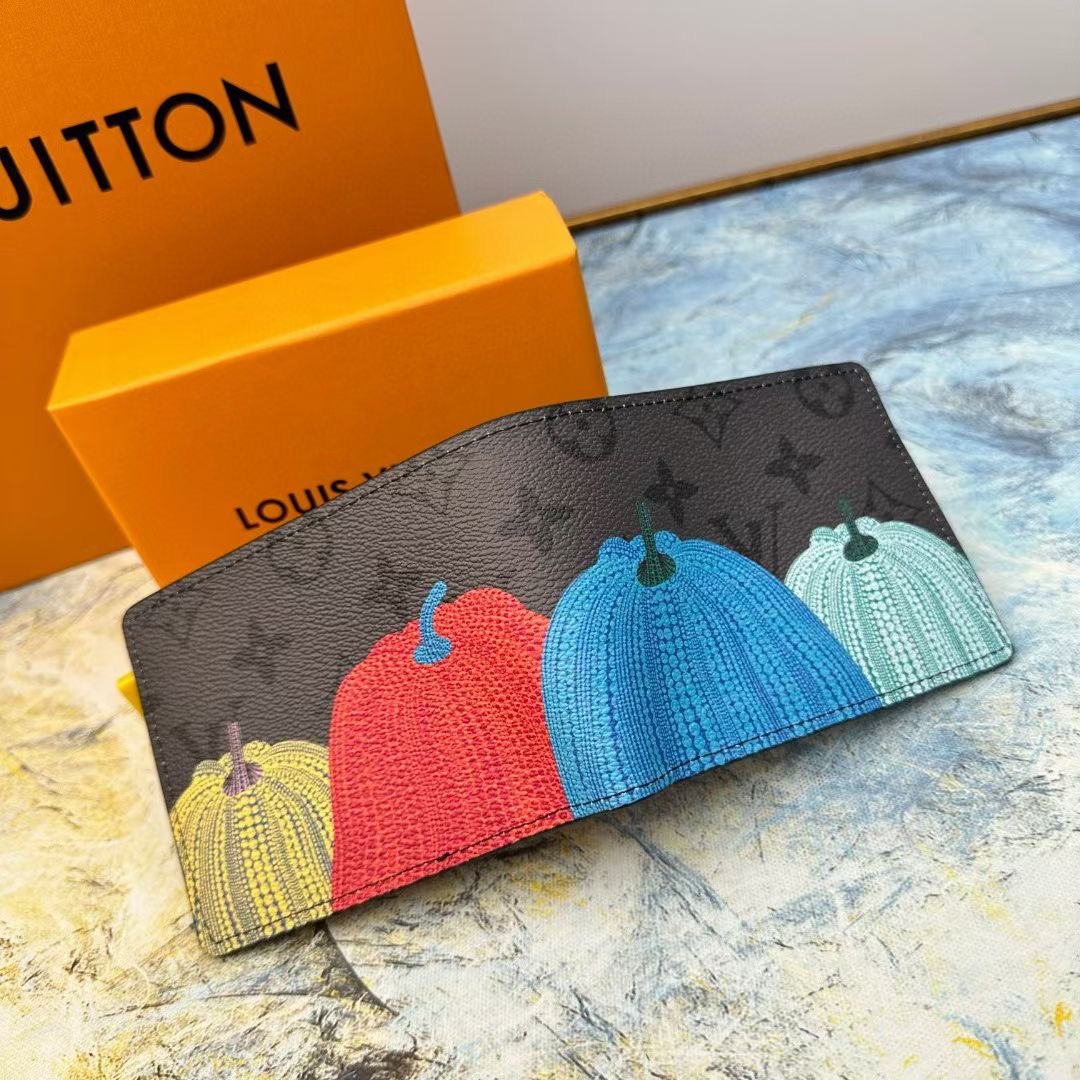 ルイ ヴィトン ( Louis Vuitton) x YK Slender 草間 彌生 財布 メンズ 二 つ折り 11 x 8.5 x 2cm