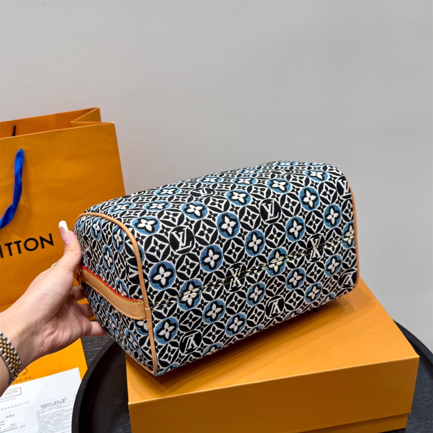 ルイ ヴィトン ( Louis Vuitton)デニム 手提げ バッグ 25cm