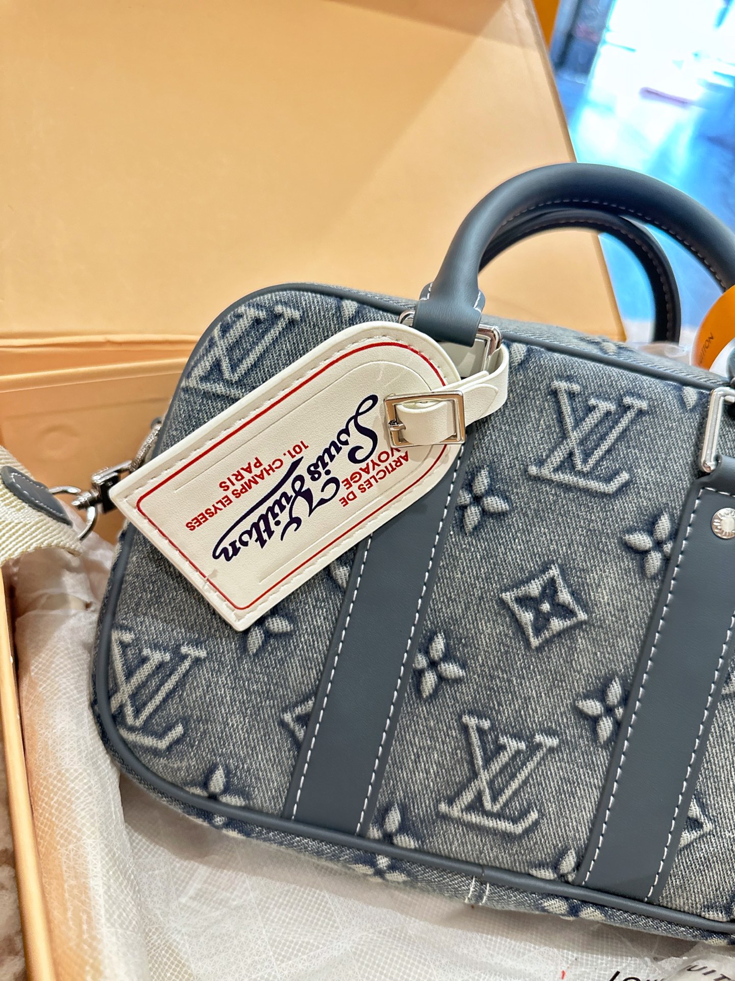 ルイ ヴィトン ( Louis Vuitton)デニム ショルダーバッグ 24cm