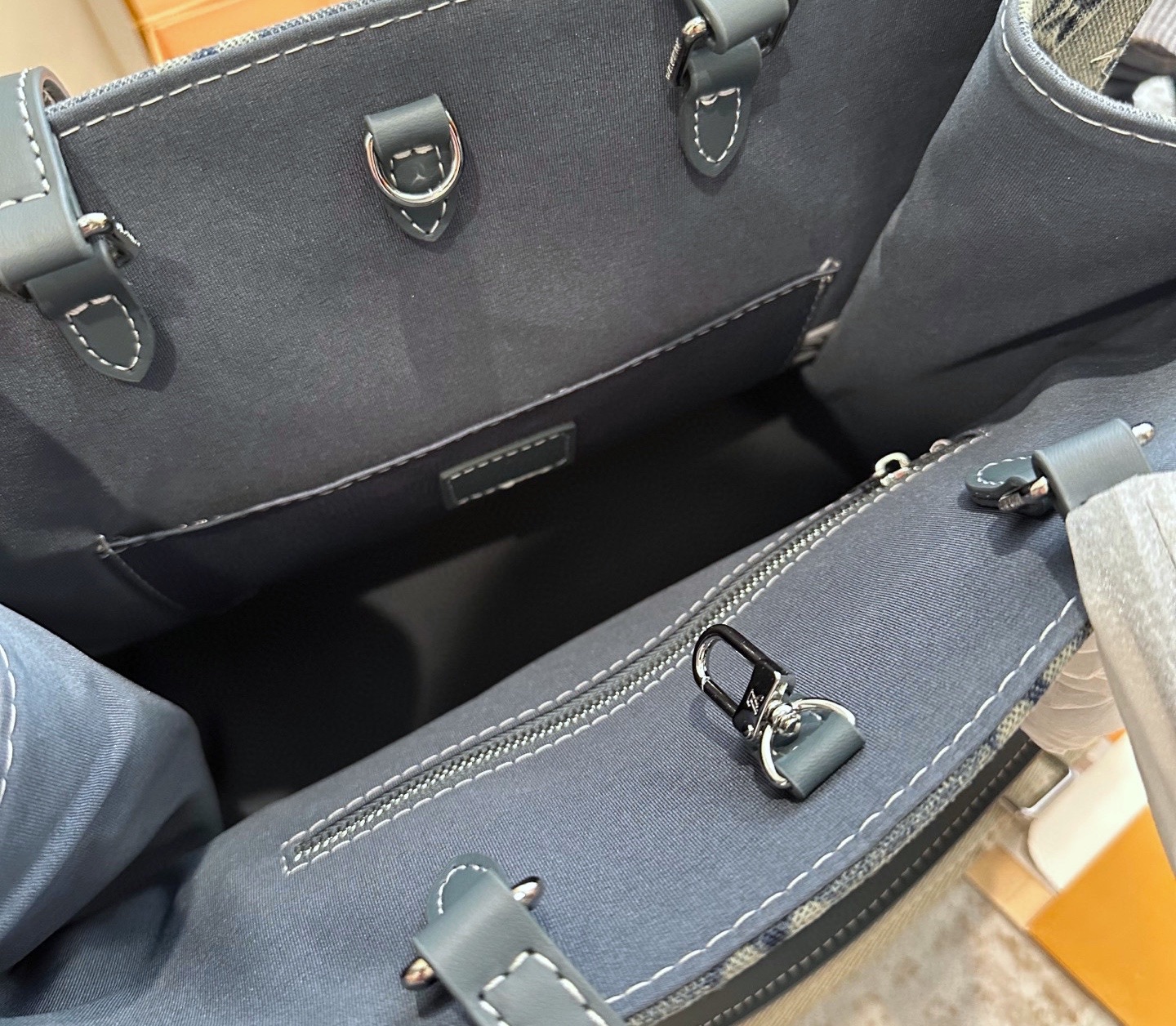ルイ ヴィトン ( Louis Vuitton)デニム 手持ち バッグ 35cm
