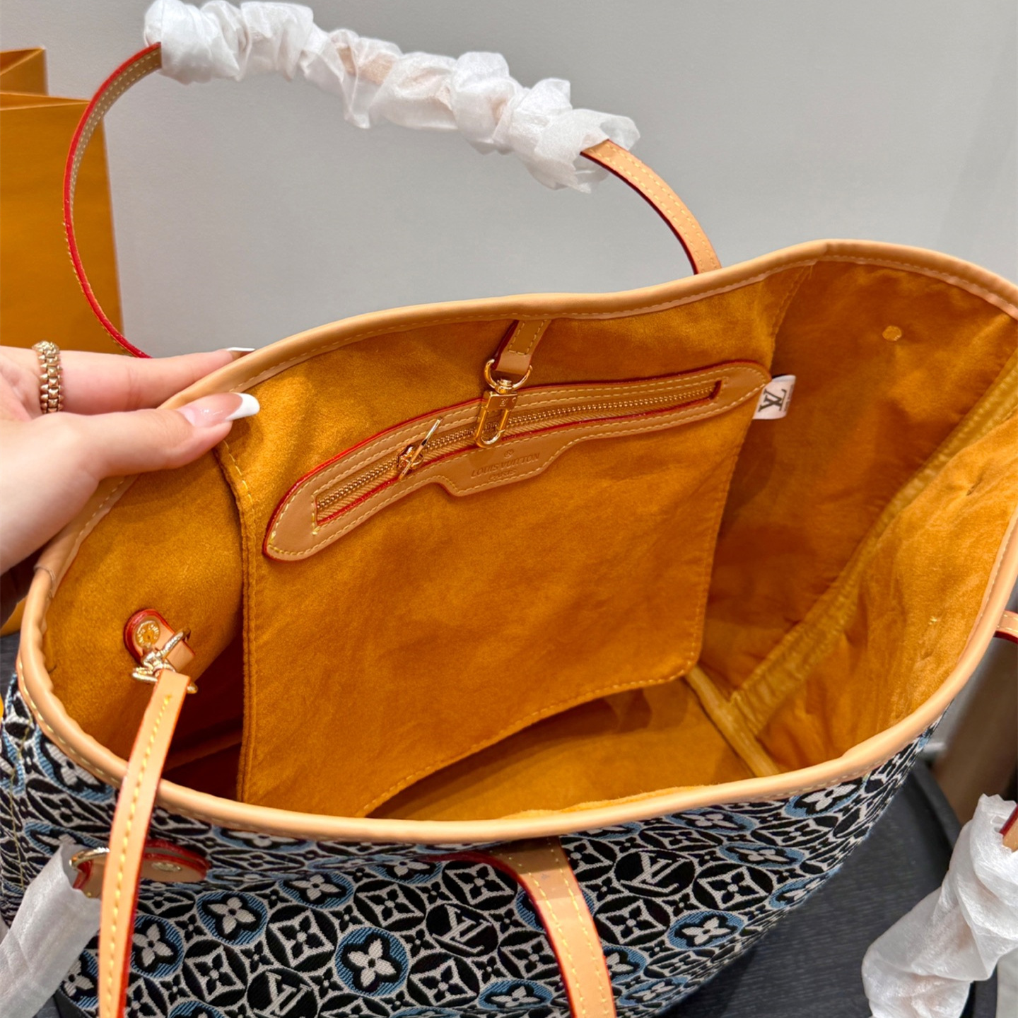 ルイ ヴィトン ( Louis Vuitton)デニム 手提げ バッグ 32cm