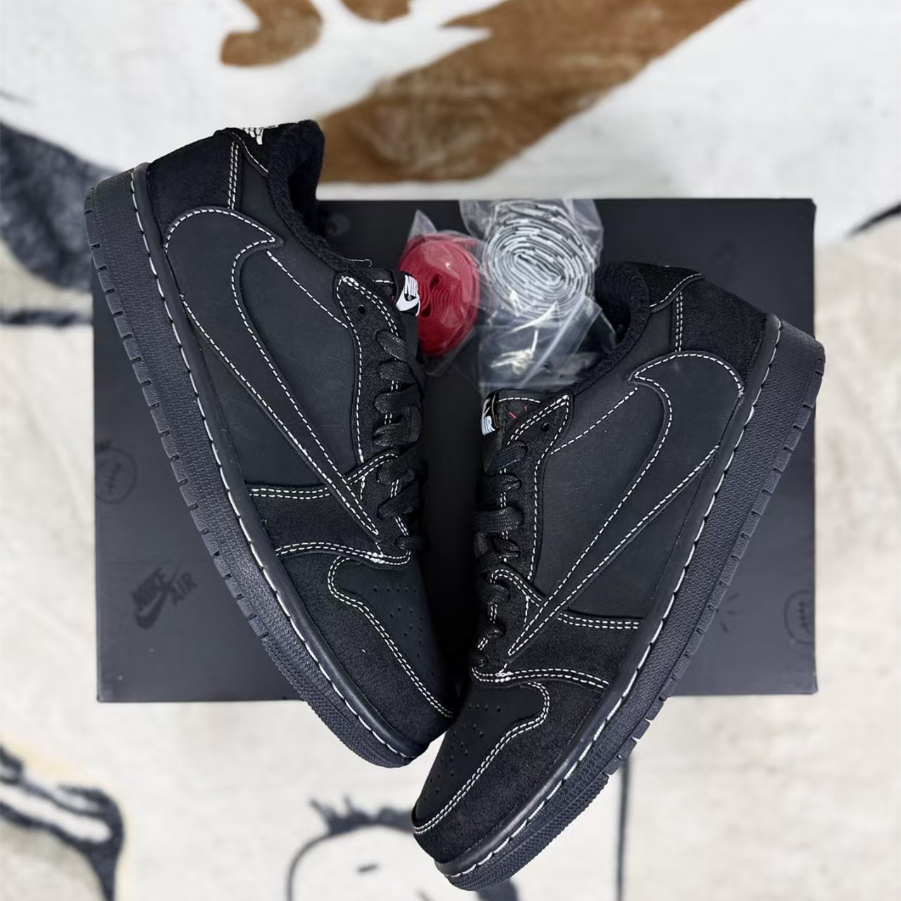 Travis Scott x Jordan 1 Retro Low OG SP  Black Phantom