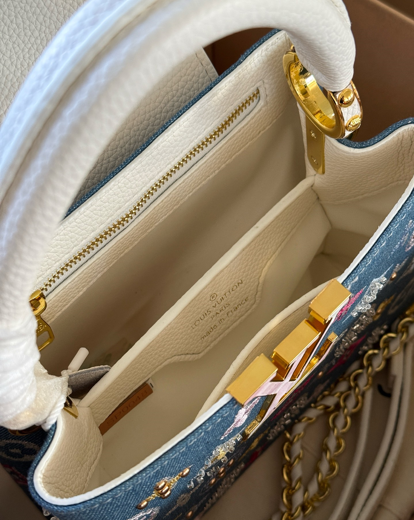 ルイ ヴィトン ( Louis Vuitton)デニム 手提げ バッグ 22cm 28cm