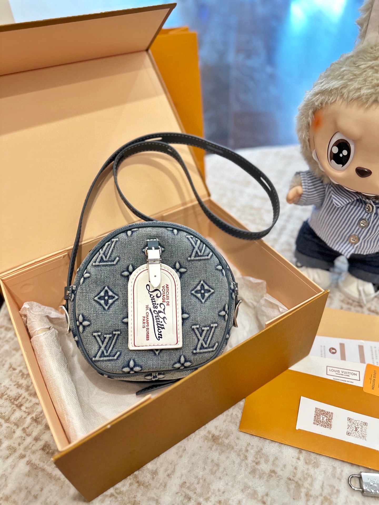 ルイ ヴィトン ( Louis Vuitton)デニム ショルダーバッグ 17cm