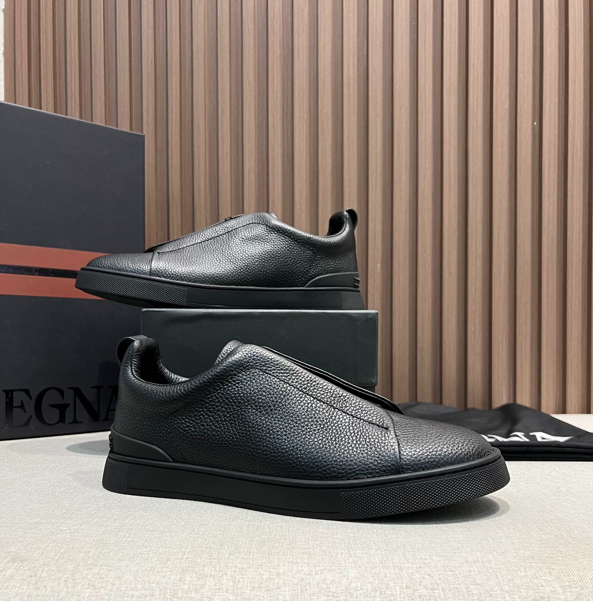 ゼニア ZEGNA  ディアスキン Triple Stitch™ Monte スニーカー ブラック