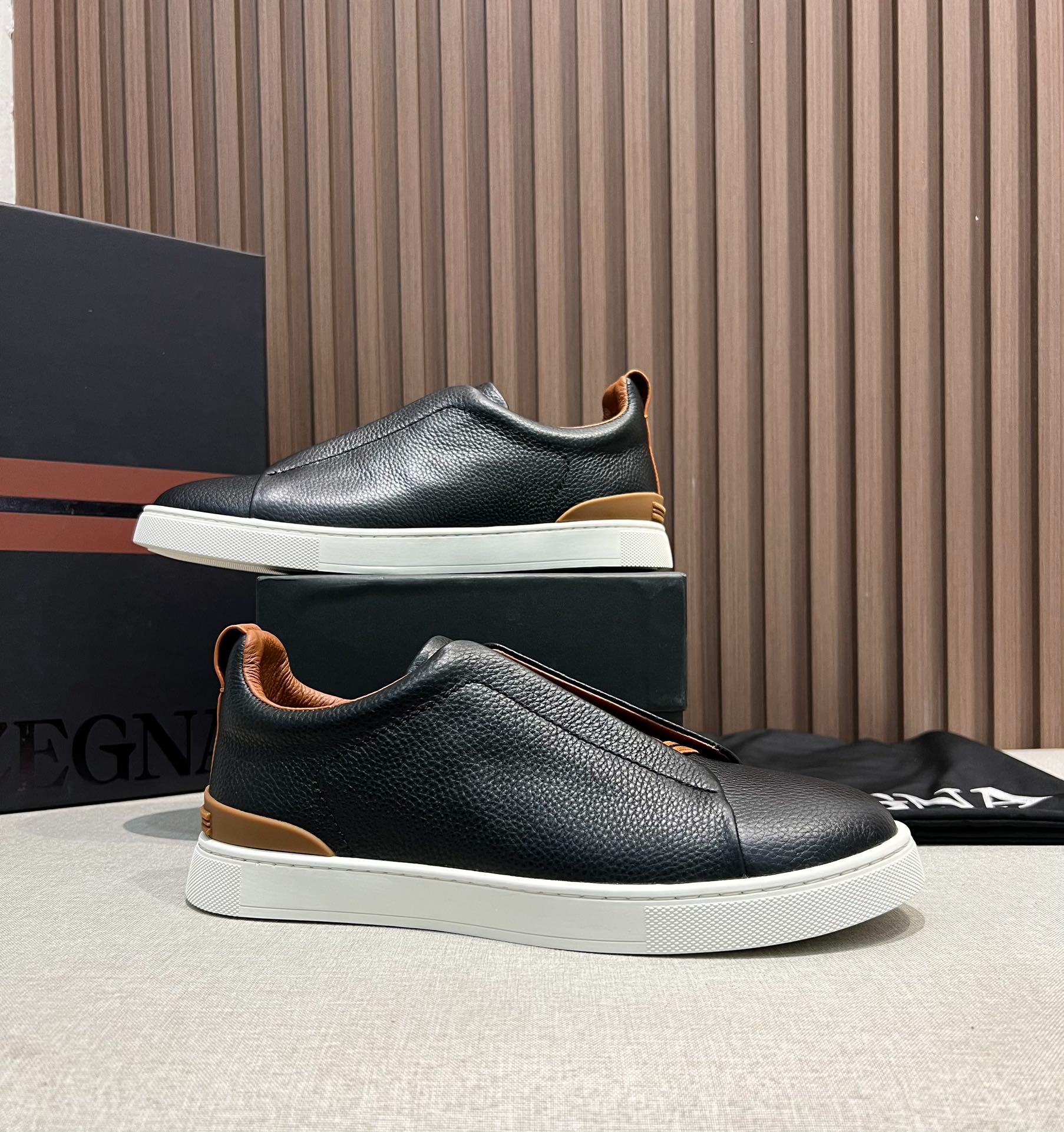 ZEGNA ゼニア ディアスキン Triple Stitch™ Monte スニーカー ブラック 5