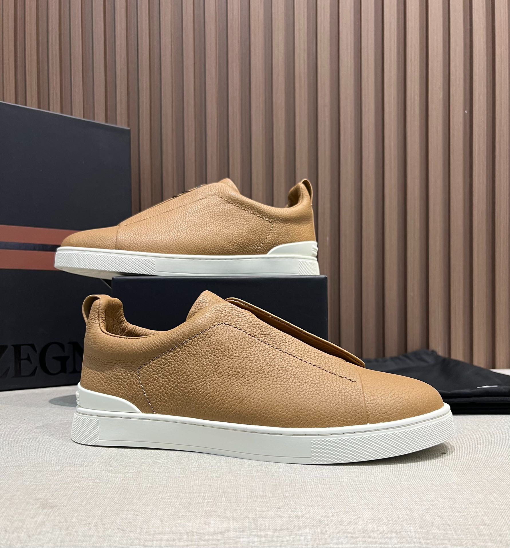 ZEGNA ゼニア ディアスキン Triple Stitch™ Monte スニーカー ブラウン